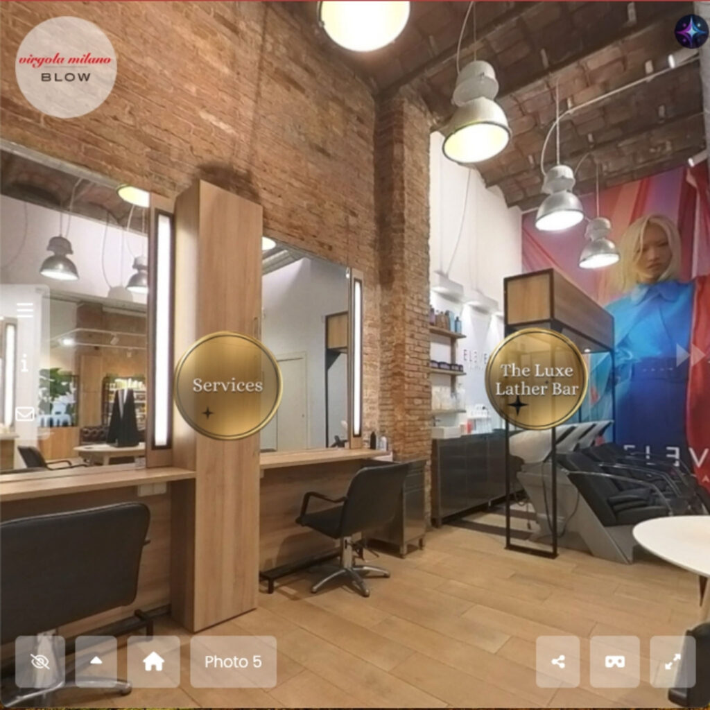 BVR360º virtual tour example of a salon in Barcelona